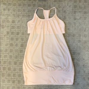 Pink Lululemon tank with built in bra